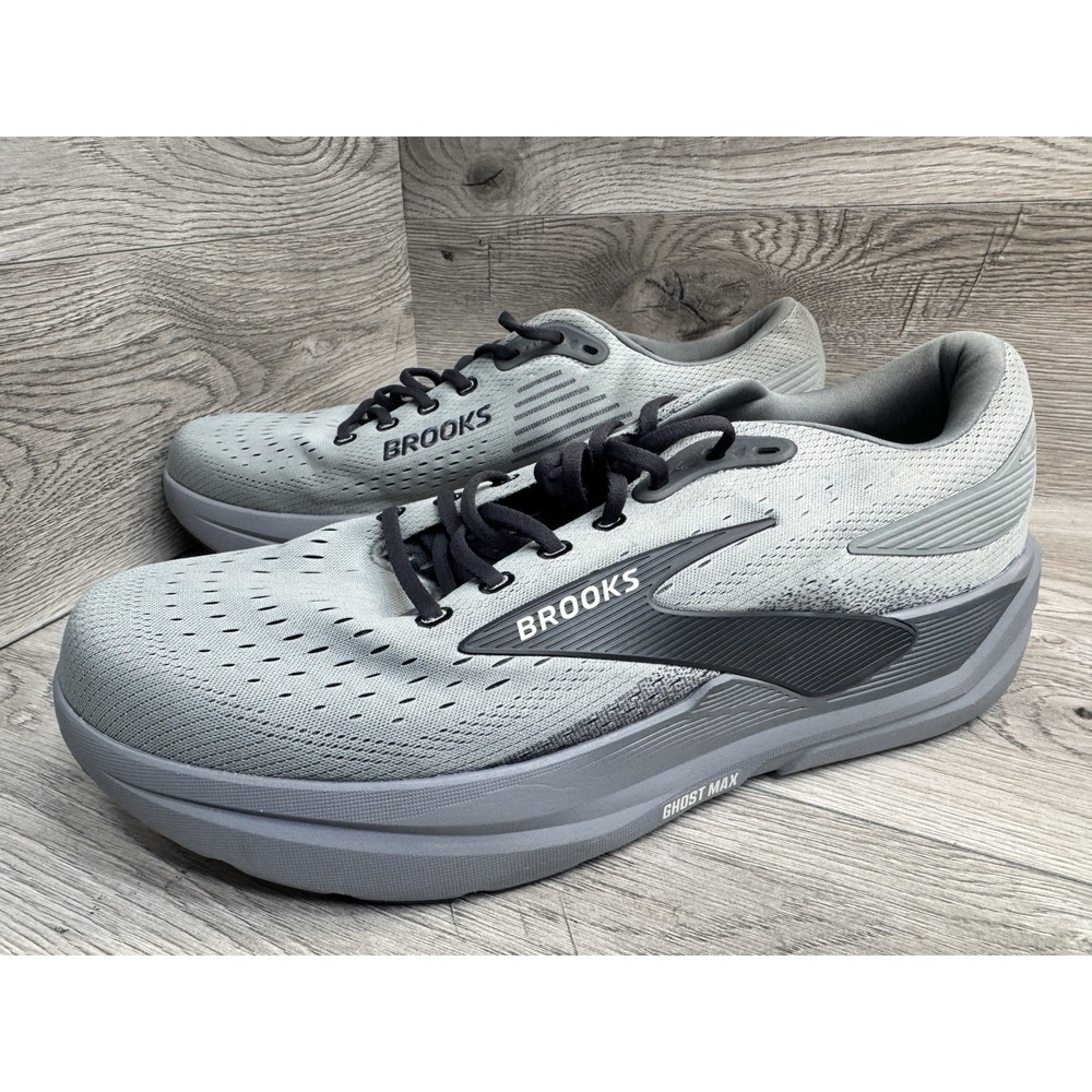 Brooks Ghost Max Mens 14 Wide 2E Grey Running Shoes 1104642E069 DNA LOFT v2 - Picture 2 of 12